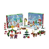 PLUS PLUS - Adventskalender Plus-Plus Weihnachtsdorf Spiel