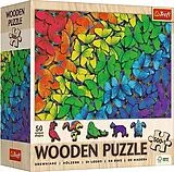Holz Puzzle 500+1 - Regenbogen Schmetterlinge Spiel