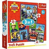 3 in 1 Puzzle Feuerwehrmann Sam Spiel