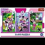 Puzzle 3 x 80  Minnie Maus Spiel