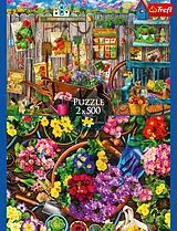 Puzzle 2 x 500 - Garten / Blumen Spiel