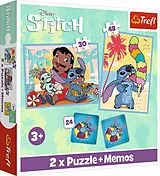 2 in 1 Puzzles + Memo - Alles Gute zum Tag Lilo & Stitch Spiel