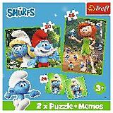 2 in 1 Puzzles + Memo - Schlümpfe Spiel