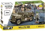 COBI Historical Collection 3133 - Willys MB, Jeep, WWII, Maßstab 1:35, Bausatz, 132 Teile, 1 Figur Spiel