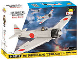 COBI 5729 - Historical Collection, WWII, Mitsubishi A6M2 Zero-Sen, Jagdflugzeug, Bausatz, 347 Teile, 1 Figur Spiel
