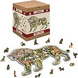 Holzpuzzle. Lion Roar L Spiel