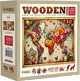 Holzpuzzle XL. COLORFUL MAP Spiel
