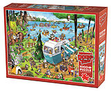 COBBLE HILL PUZZLES - Verrückter Campingplatz 1000 Teile Spiel