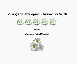 eBook (epub) 33 Ways of Developing Khushoo' in Salah de Muhammad Salih al-Munajjid