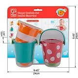 Hape E0205 - Buntes Eimer-Set, Badewannen-Eimer-Set, 3-teilig Spiel