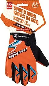 Hape E1201 - Sports Rider Gloves, Cross Racing Handschuhe M, Kinder-Fahrradhandschuhe, Größe M, 5-6 Jahre, Love Play Learn Spiel