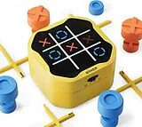 GiiKER Tic Tac Toe Bolt Elektronisches 3-in-1 Puzzle-Handheld-Spielkonsole, Logikspiel für Kinder und Erwachsene, gelb Spiel