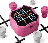 GiiKER Tic Tac Toe Bolt Elektronisches 3-in-1 Puzzle-Handheld-Spielkonsole, Logikspiel für Kinder und Erwachsene, pink Spiel