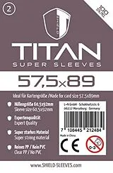 Shield Sleeves 1024471 - Shield Titan 2, 100 Super Sleeves für Kartengröße 57,5 x 89 mm, Spielkarten-Schutzhüllen Spiel