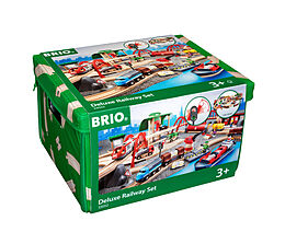 BRIO World 33052 Straßen & Schienen Bahn Set Deluxe  Straßen & Schienen für die BRIO Eisenbahn  Kleinkindspielzeug empfohlen für Kinder ab 3 Jahren Spiel