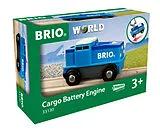 BRIO World - Blaue Batterie Frachtlok Spiel
