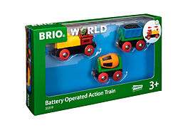 BRIO World 33319 Zug mit Batterielok  Mit beweglichem Kohlewaggon und rotierendem Zementmischer  Geeignet für Kinder ab 3 Jahren Spiel