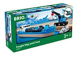 BRIO World - Containerschiff mit Kranwagen Spiel