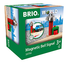 BRIO World 33754 Magnetisches Glockensignal  Eisenbahnzubehör für die BRIO Holzeisenbahn  Kleinkinderspielzeug empfohlen für Kinder ab 3 Jahren Spiel