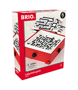 BRIO 34020 Labyrinth mit Übungsplatten, rot - Der schwedische Geschicklichkeits-Klassiker in drei verschiedenen Schwierigkeitsstufen - Für Kinder ab 6 Jahren Spiel