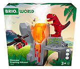 BRIO World - 36092 Dinosaurier-Vulkan mit Ausbruchsfunktion | Zugset für Kinder ab 3 Jahren Spiel