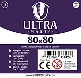 Shield Sleeves 1027385 - Shield Ultra Matte 11, 100 Super Sleeves für Kartengröße 80 x 80 mm, Spielkarten-Schutzhüllen Spiel