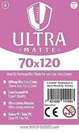 Shield Sleeves 1027383 - Shield Ultra Matte 8, 100 Super Sleeves für Kartengröße 70 x 120 mm, Spielkarten-Schutzhüllen Spiel