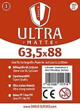 Shield Sleeves 1027377 - Shield Ultra Matte 1, 100 Super Sleeves für Kartengröße 63,5 x 88 mm, Spielkarten-Schutzhüllen Spiel