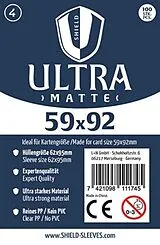 Shield Sleeves 1027376 - Shield Ultra Matte 4, 100 Super Sleeves für Kartengröße 59 x 92 mm, Spielkarten-Schutzhüllen Spiel