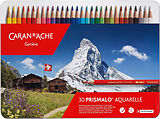 CARAN d'ACHE Farbstifte Prismalo® Aquarelle, 30 Farben in Metallschachtel Spiel