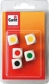 5 Farbwürfel Holz 16mm Spiel