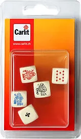 5 Pokerwürfel 16mm mit Regel Spiel