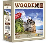 Holzpuzzle. Schloss Chillon Spiel