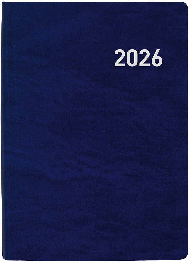 Biella Taschenagenda Mittelformat, 7,6x11cm, 3½ Tage pro Seite, dunkelblau 2026