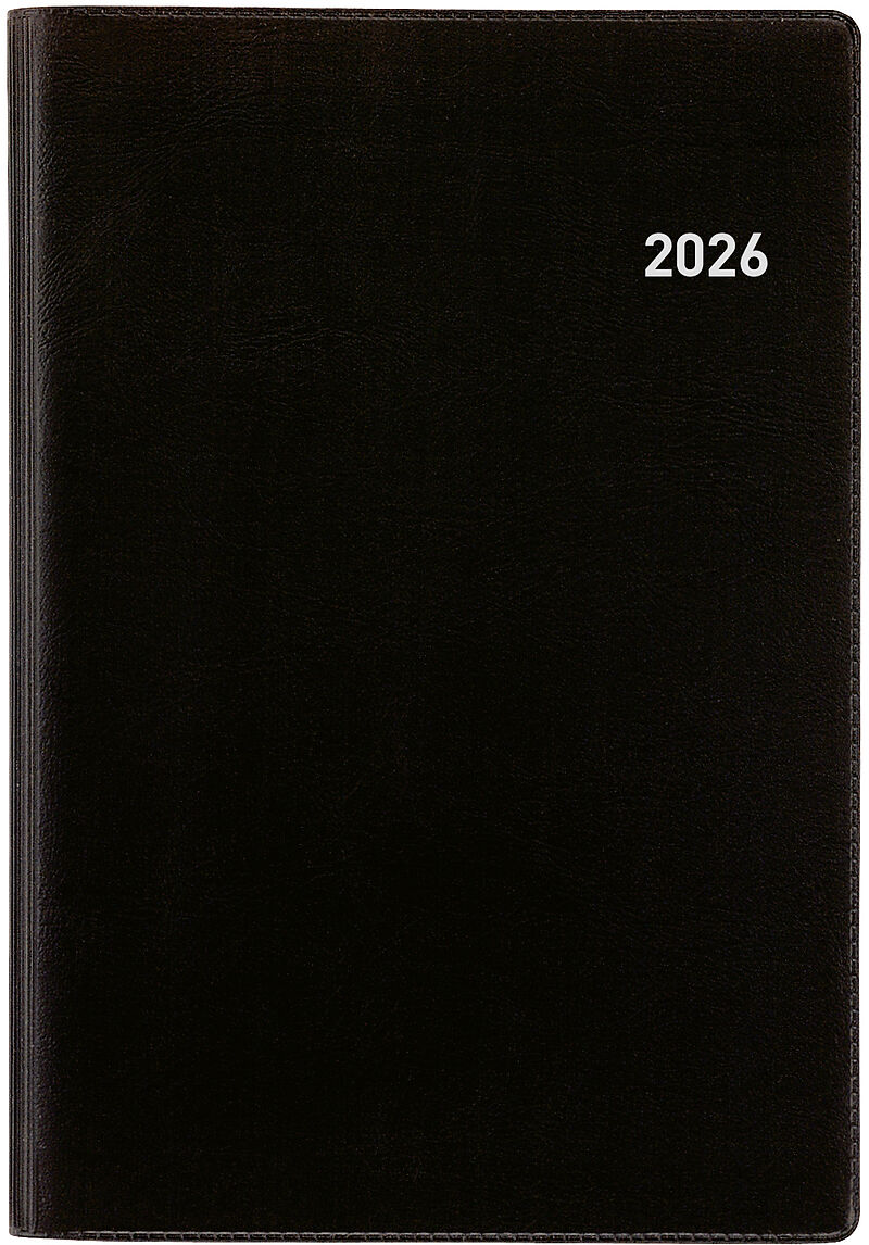 Biella Planer Istanbul, 10,6x15,3 cm, 1 Monat auf 2 Seiten, schwarz 2026