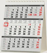 Agenden Jahr BIELLA Pultkalender Desktop 2027 887020000027U 3M/1S Delta weiss 12.5x15.5cm von