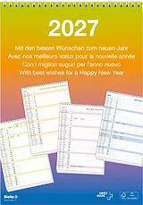 Agenden Jahr BIELLA Wandkalender Block Nr.11 2027 889011000027U 1M/1S Wire-O ML 21x29.7cm von