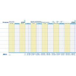 Agenden Jahr SIMPLEX Planograph 3 Stück 2025 S40365.25 1J/1S DE/FR 64x29.6cm von 