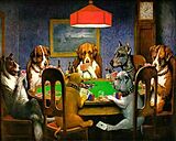 Diamond Painting Dog Poker 50x40 cm Spiel
