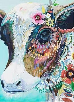 Diamond Painting Cow / Kuh 50x40 cm Spiel