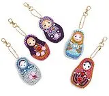 Diamond Painting Dolls Keychain Set, 5 Stck Spiel