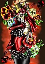 Diamond Painting Skulls 50x40 cm Spiel