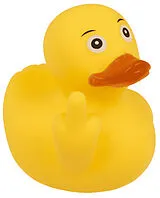 Badeente Mittelfinger Spiel