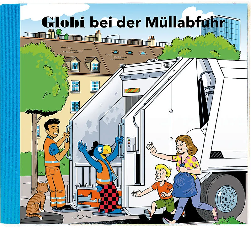 Globi Bei Der Müllabfuhr