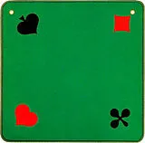 Jassteppich grün Piquet, 60 x 60 cm Spiel