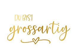 Du bist grossartig GoldstückPostkarte 10,5 x 14,8 cm