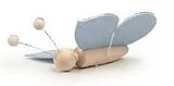 Deco Schmetterling Gross mit Faden hellblau Spiel