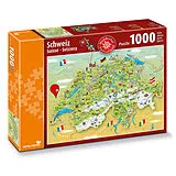 Schweiz - Illustrierte Karte der Schweiz Spiel