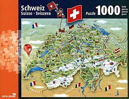 Schweiz - Illustrierte Karte der Schweiz Spiel