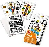 Jasskarten Scherenschnitt mit grossen Zahlen Spiel